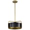 Nuvo Altos 3-Light Small Pendant Matte Black and Natural Brass 60/7842 - alternate 1
